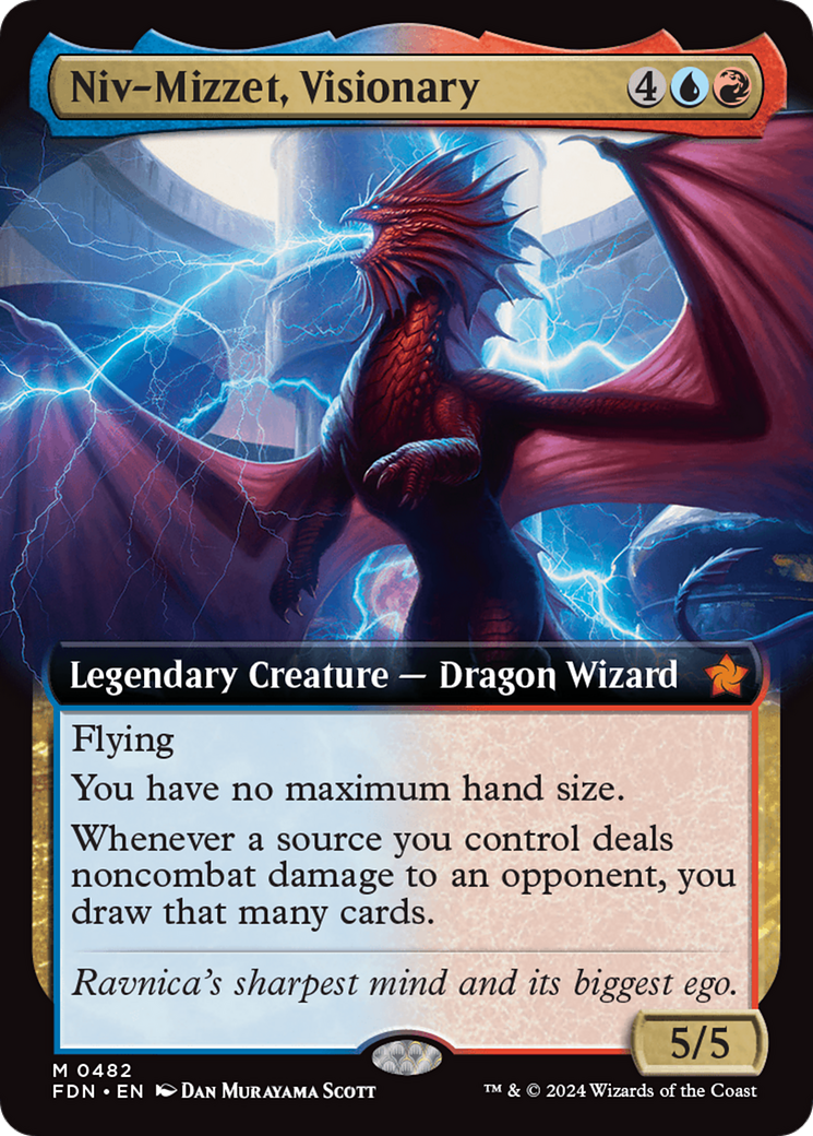 Niv-Mizzet, Visionary (Extended Art) [Foundations] | Card Merchant Takapuna