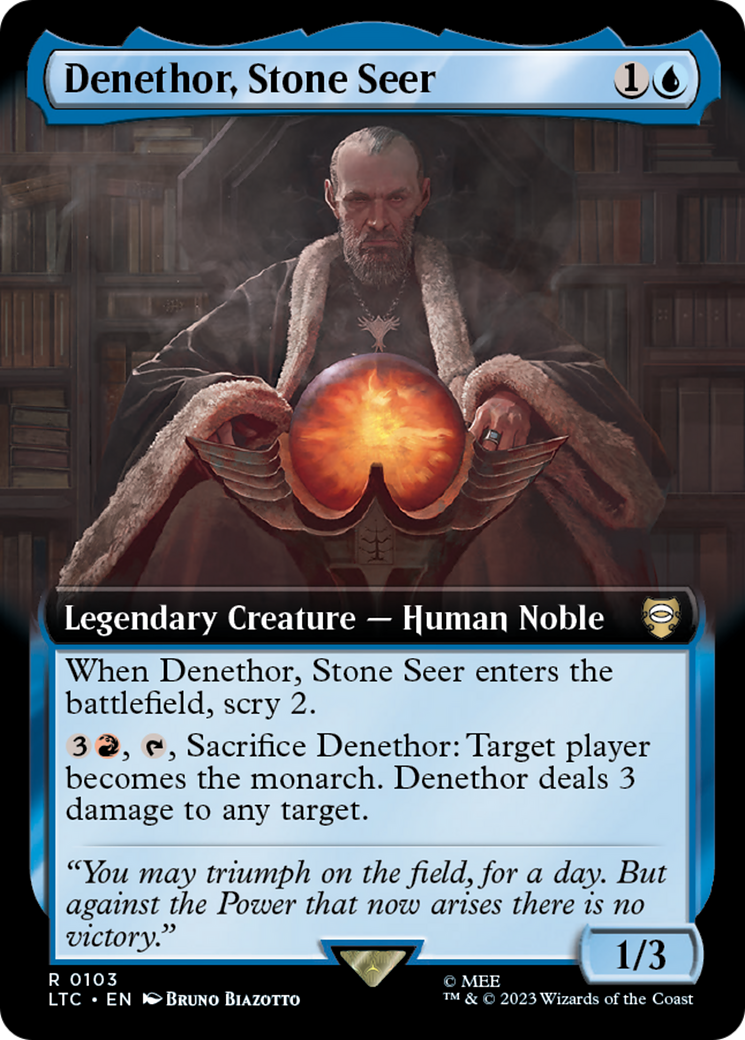 Denethor, Stone Seer (Extended Art) [The Lord of the Rings: Tales of Middle-Earth Commander] | Card Merchant Takapuna