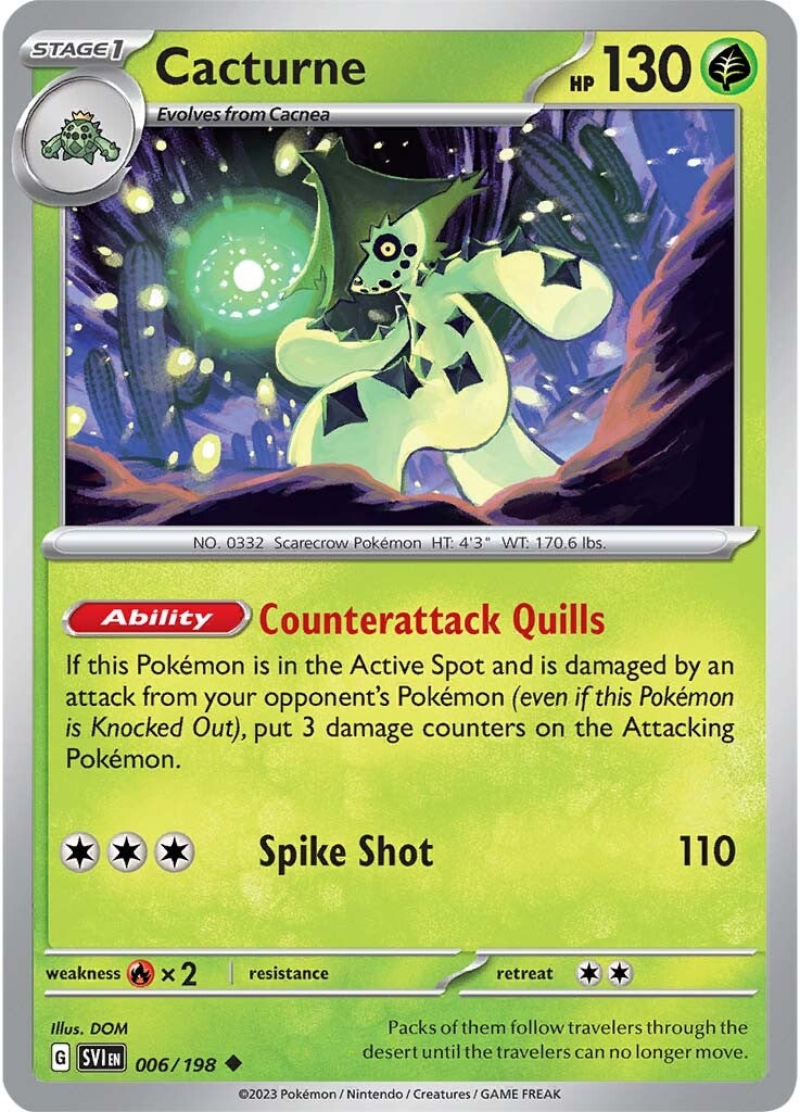 Cacturne (006/198) [Scarlet & Violet: Base Set] | Card Merchant Takapuna