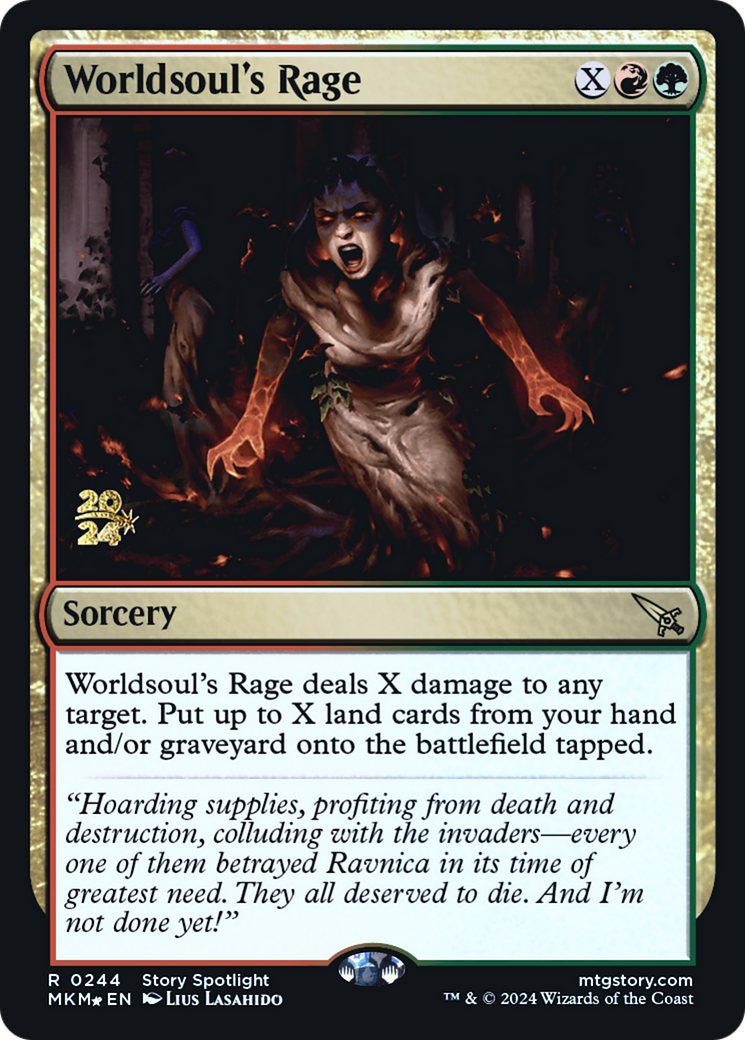 Worldsoul's Rage [Murders at Karlov Manor Prerelease Promos] | Card Merchant Takapuna