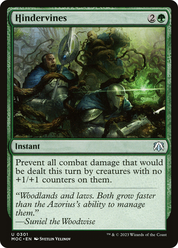 Hindervines [March of the Machine Commander] | Card Merchant Takapuna