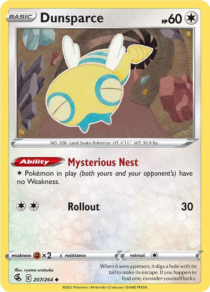 Dunsparce (207/264) [Sword & Shield: Fusion Strike] | Card Merchant Takapuna