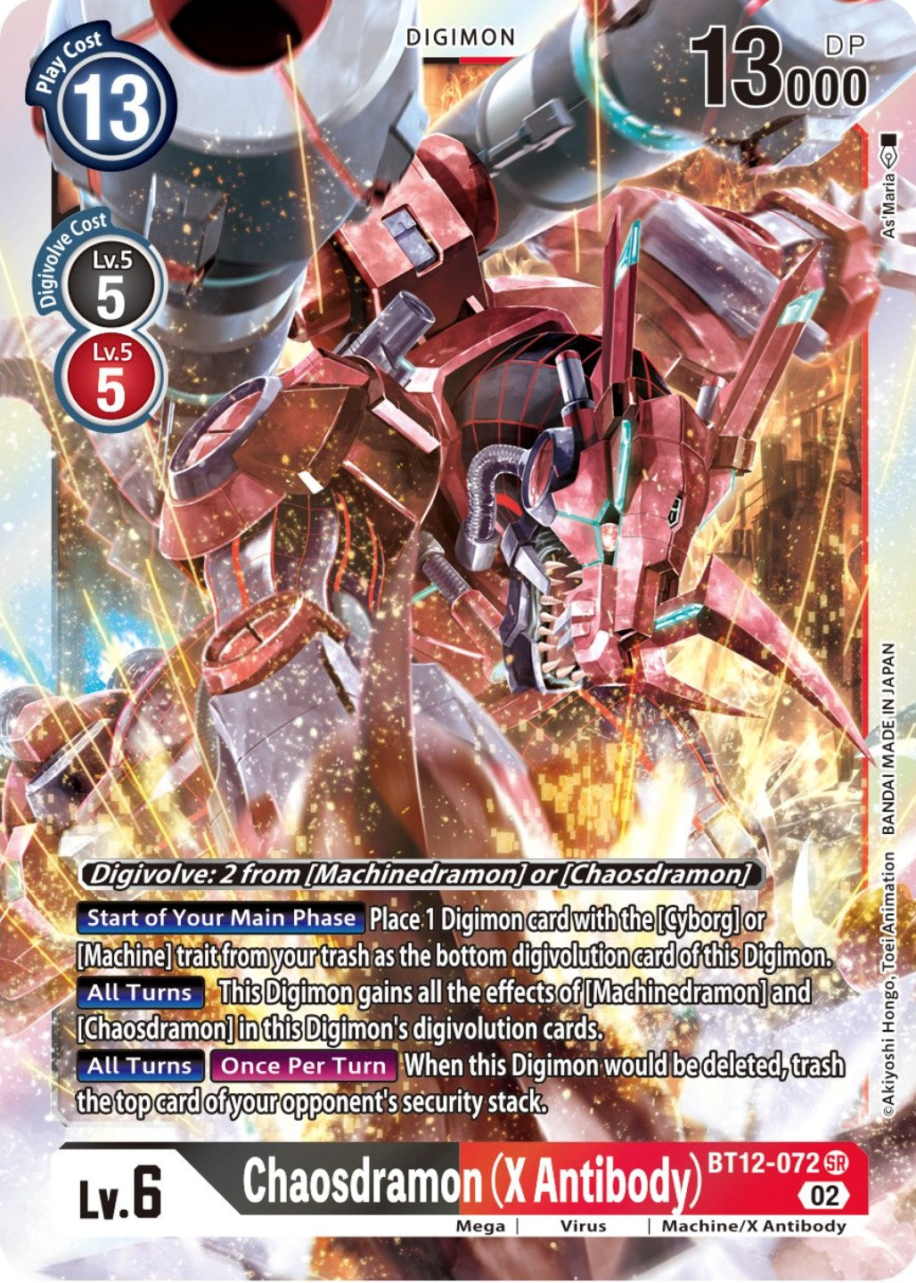 Chaosdramon (X Antibody) [BT12-072] [Across Time] | Card Merchant Takapuna