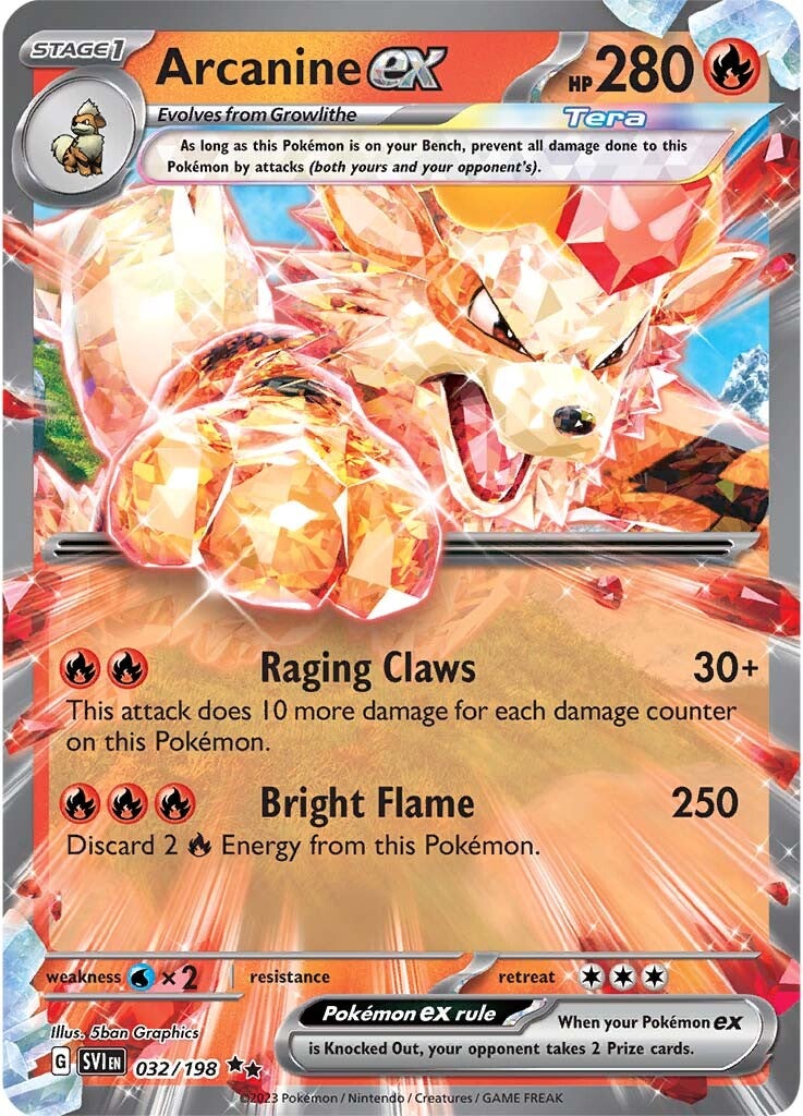 Arcanine ex (032/198) [Scarlet & Violet: Base Set] | Card Merchant Takapuna