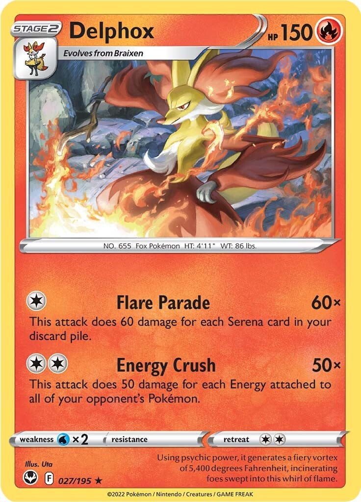 Delphox (027/195) [Sword & Shield: Silver Tempest] | Card Merchant Takapuna