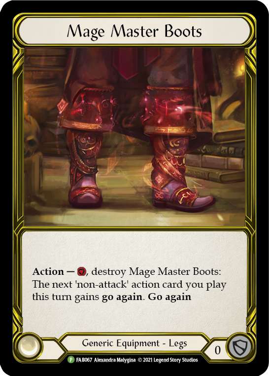 Mage Master Boots (Golden) [FAB067] (Promo)  Cold Foil | Card Merchant Takapuna