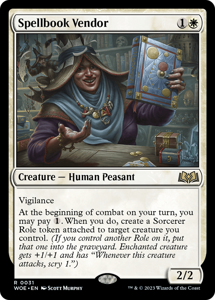 Spellbook Vendor [Wilds of Eldraine] | Card Merchant Takapuna