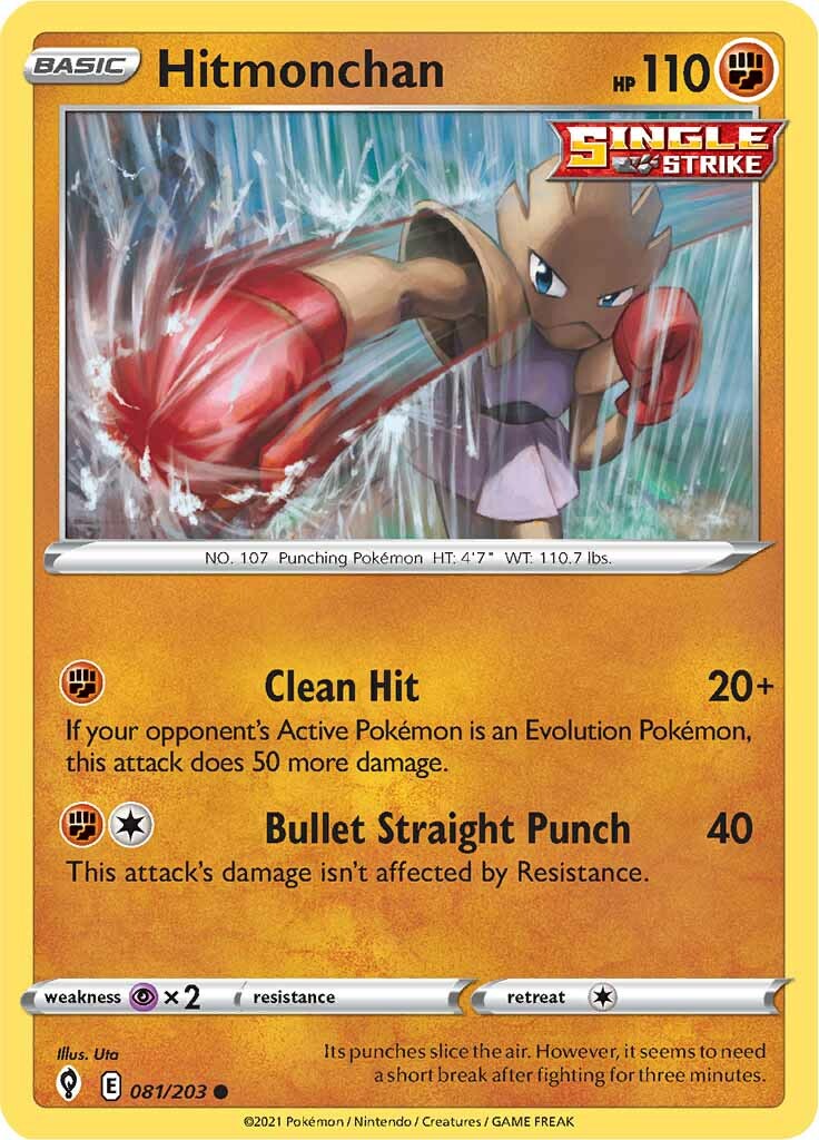 Hitmonchan (081/203) [Sword & Shield: Evolving Skies] | Card Merchant Takapuna