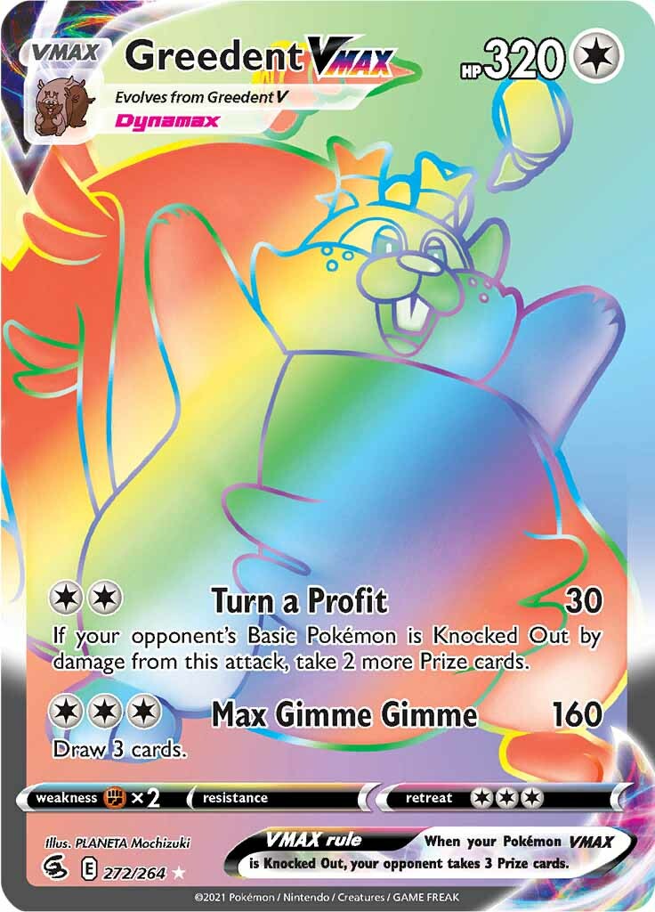 Greedent VMAX (272/264) [Sword & Shield: Fusion Strike] | Card Merchant Takapuna