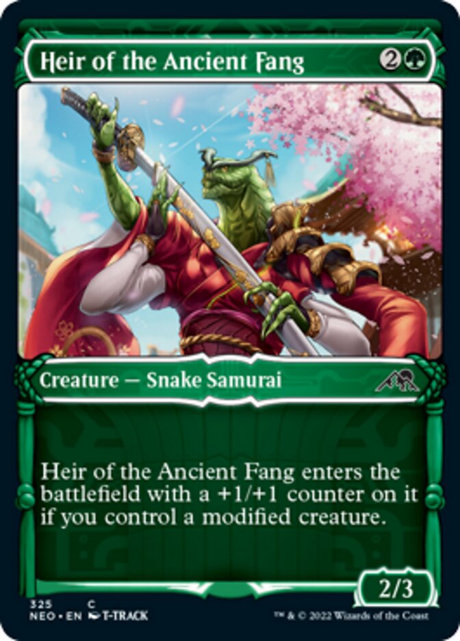 Heir of the Ancient Fang (Showcase Samurai) [Kamigawa: Neon Dynasty] | Card Merchant Takapuna