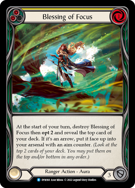 Blessing of Focus (Yellow) [DYN160] (Dynasty) | Card Merchant Takapuna