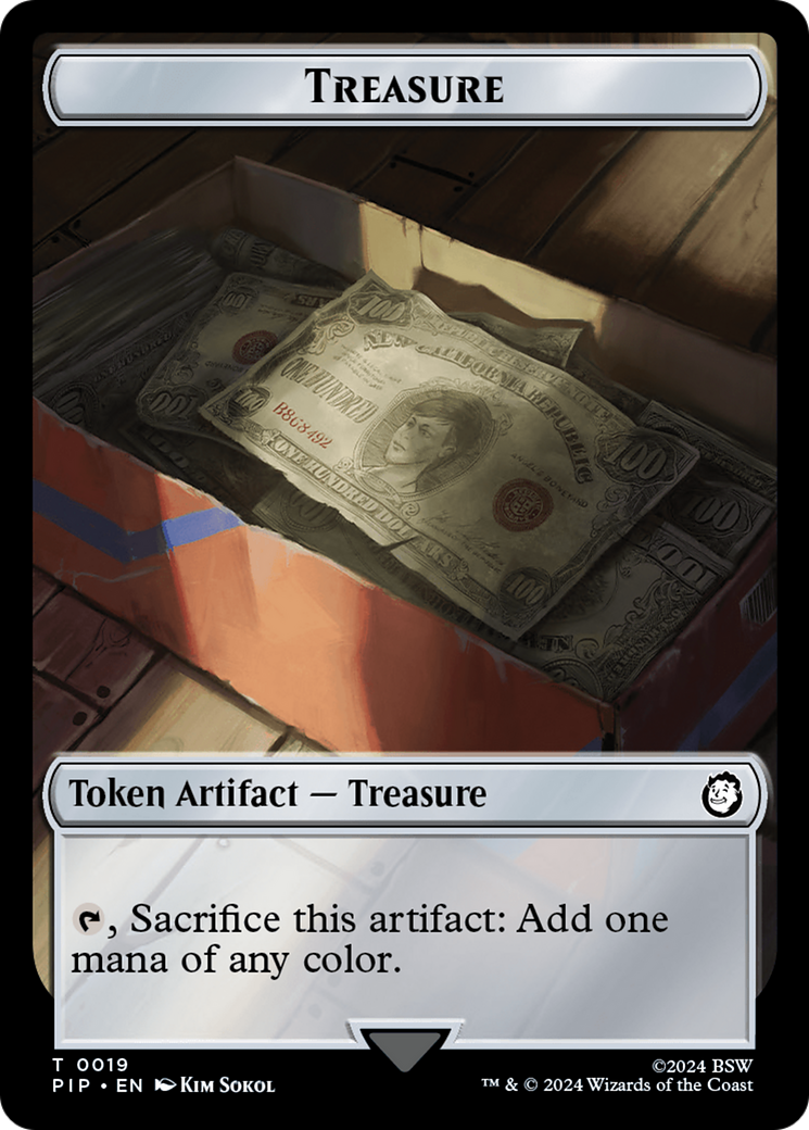 Copy // Treasure (019) Double-Sided Token [Fallout Tokens] | Card Merchant Takapuna