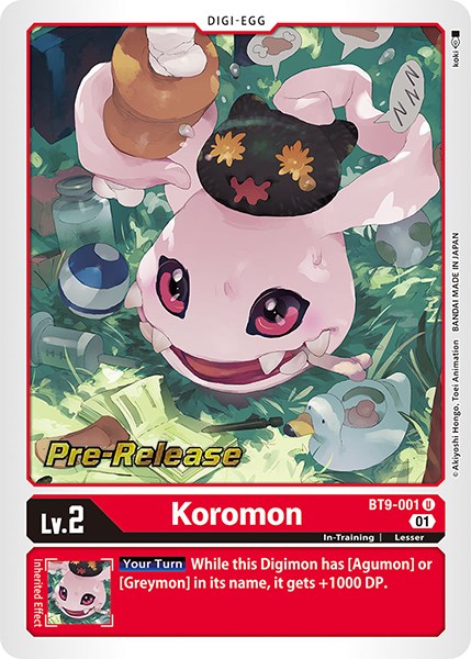 Koromon [BT9-001] [X Record Pre-Release Promos] | Card Merchant Takapuna