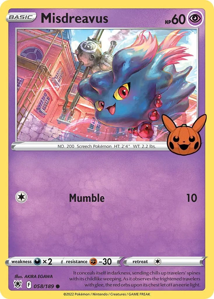 Misdreavus (058/189) [Trick or Trade] | Card Merchant Takapuna