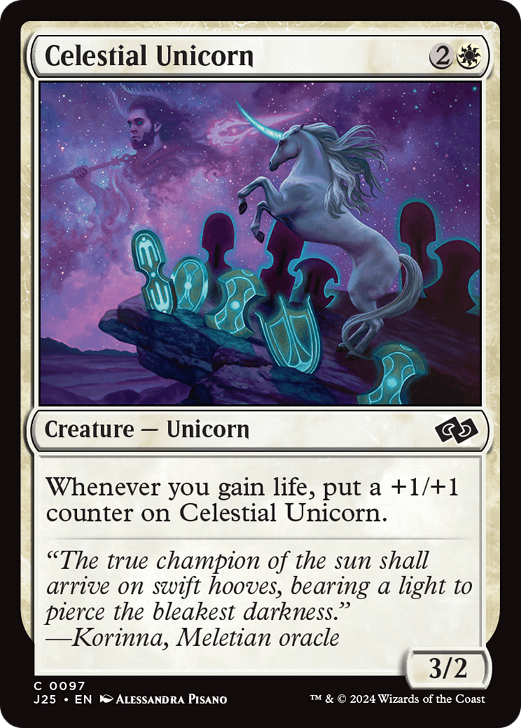 Celestial Unicorn [Foundations Jumpstart] | Card Merchant Takapuna