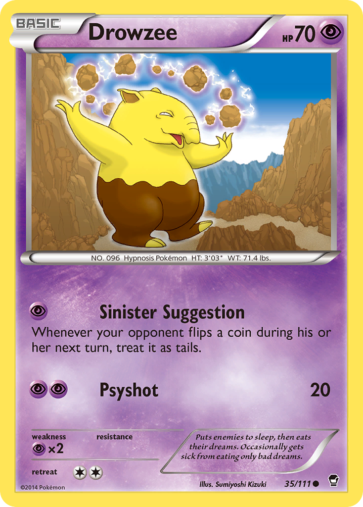 Drowzee (35/111) [XY: Furious Fists] | Card Merchant Takapuna