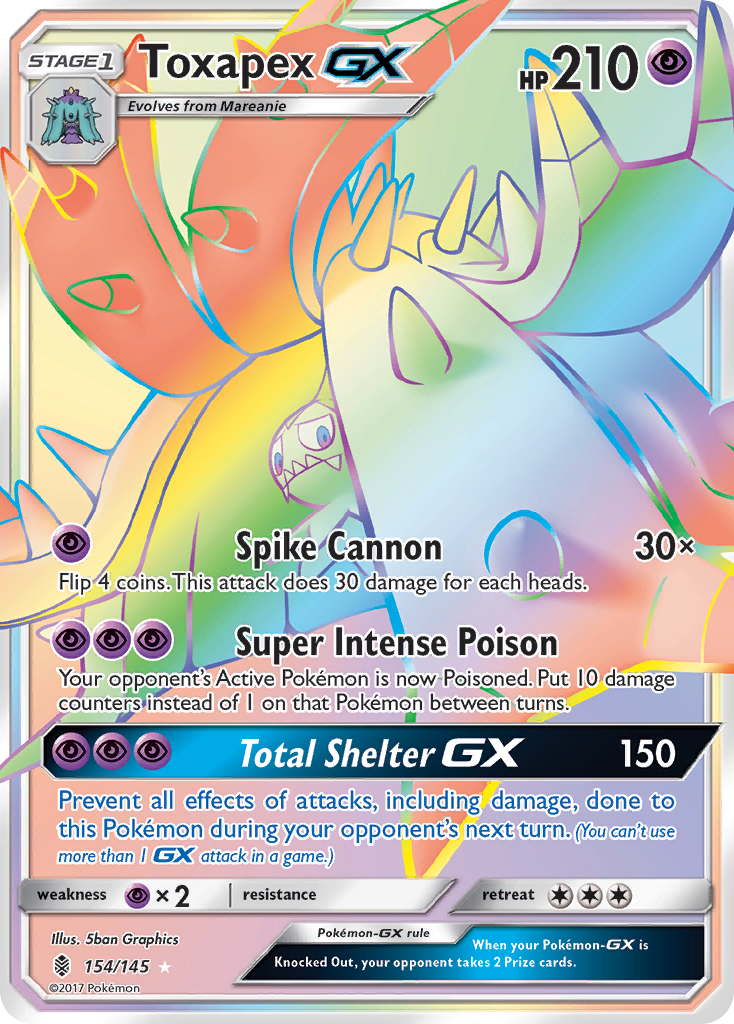 Toxapex GX (154/145) [Sun & Moon: Guardians Rising] | Card Merchant Takapuna