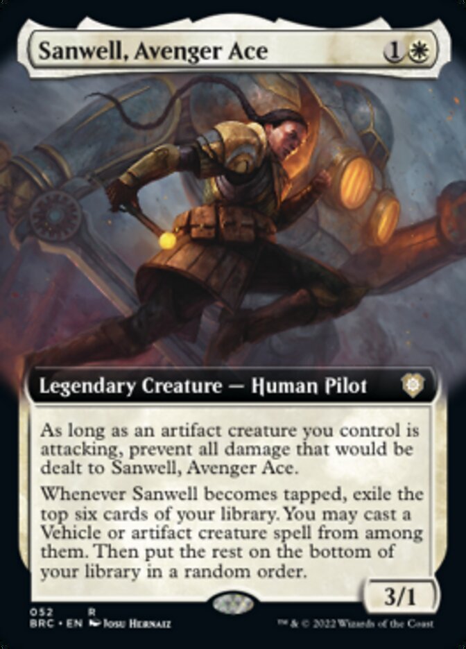 Sanwell, Avenger Ace (Extended Art) [The Brothers' War Commander] | Card Merchant Takapuna