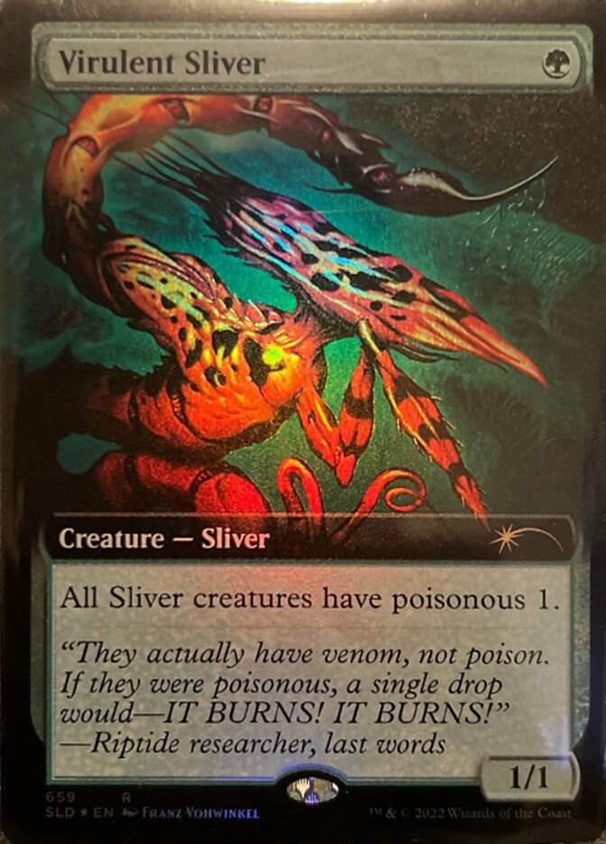 Virulent Sliver (Extended Art) [Secret Lair Drop Promos] | Card Merchant Takapuna