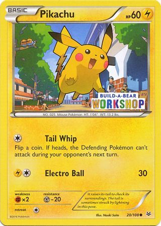 Pikachu (20/108) (Build A Bear Workshop Exclusive) [Miscellaneous Cards] | Card Merchant Takapuna