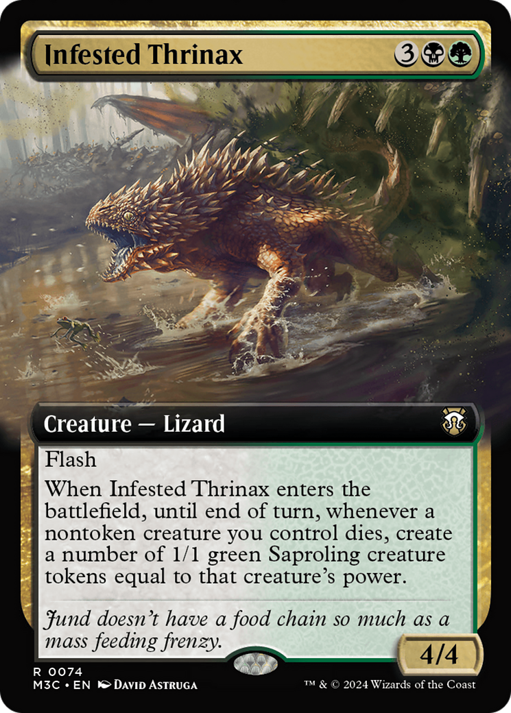 Infested Thrinax (Extended Art) (Ripple Foil) [Modern Horizons 3 Commander] | Card Merchant Takapuna