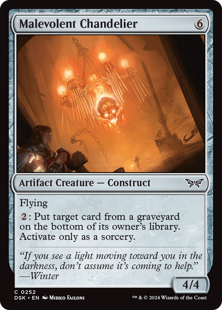 Malevolent Chandelier [Duskmourn: House of Horror] | Card Merchant Takapuna