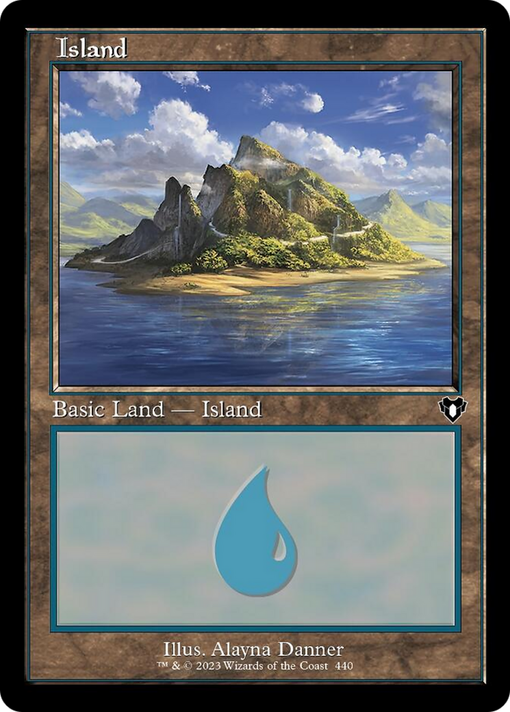 Island (440) (Retro) [Commander Masters] | Card Merchant Takapuna