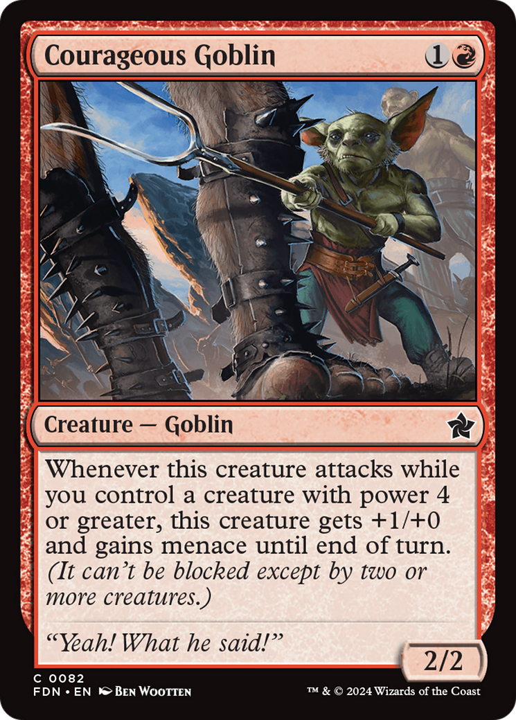 Courageous Goblin [Foundations] | Card Merchant Takapuna