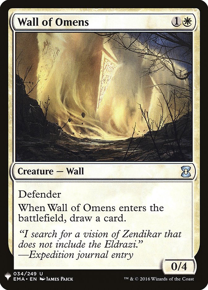 Wall of Omens [Mystery Booster] | Card Merchant Takapuna