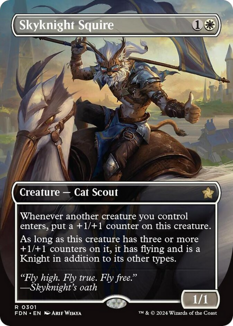 Skyknight Squire (Borderless) [Foundations] | Card Merchant Takapuna