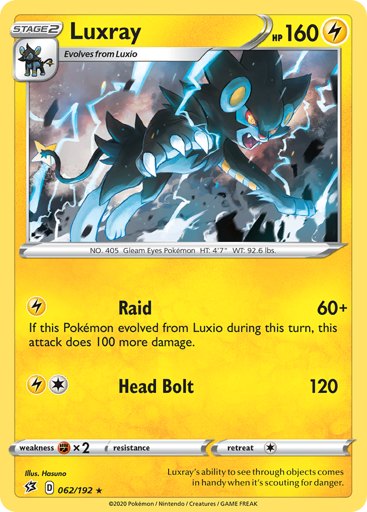 Luxray (062/192) [Sword & Shield: Rebel Clash] | Card Merchant Takapuna