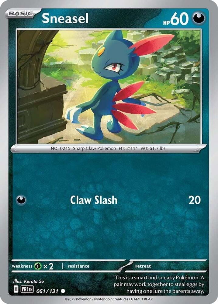 Sneasel (061/131) [Scarlet & Violet: Prismatic Evolutions] | Card Merchant Takapuna