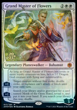 Grand Master of Flowers [Dungeons & Dragons: Adventures in the Forgotten Realms Prerelease Promos] | Card Merchant Takapuna