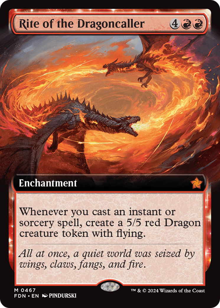 Rite of the Dragoncaller (Extended Art) [Foundations] | Card Merchant Takapuna