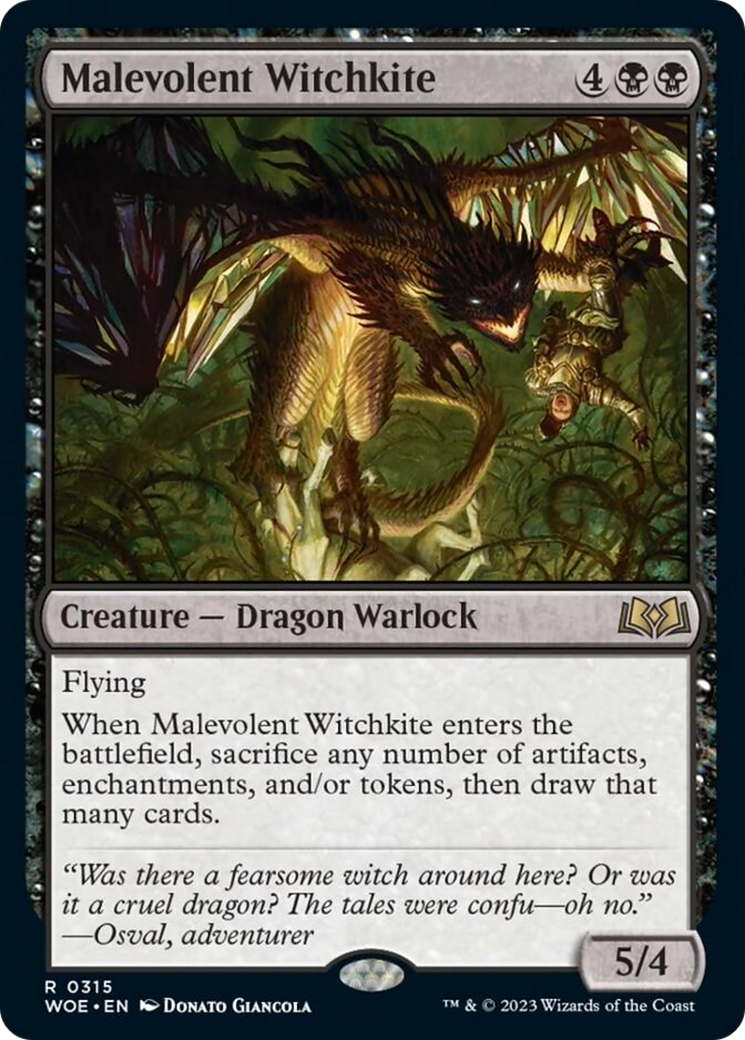 Malevolent Witchkite [Wilds of Eldraine] | Card Merchant Takapuna