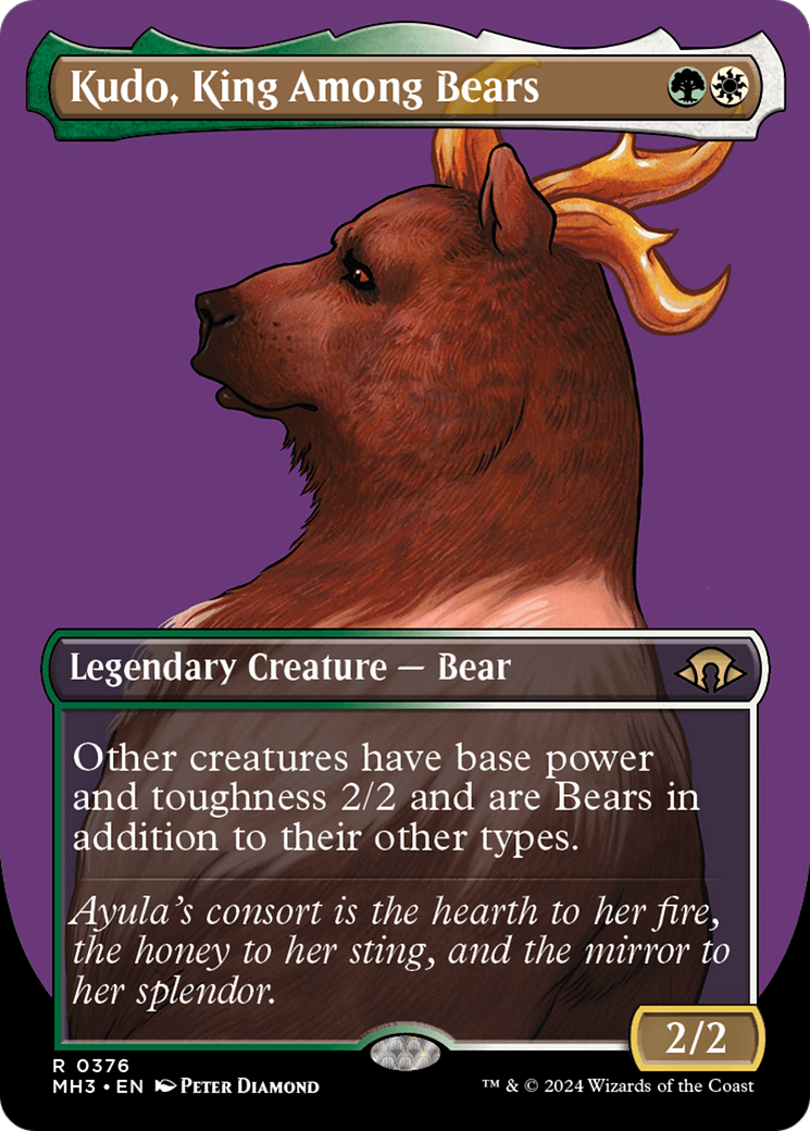 Kudo, King Among Bears (Borderless) [Modern Horizons 3] | Card Merchant Takapuna