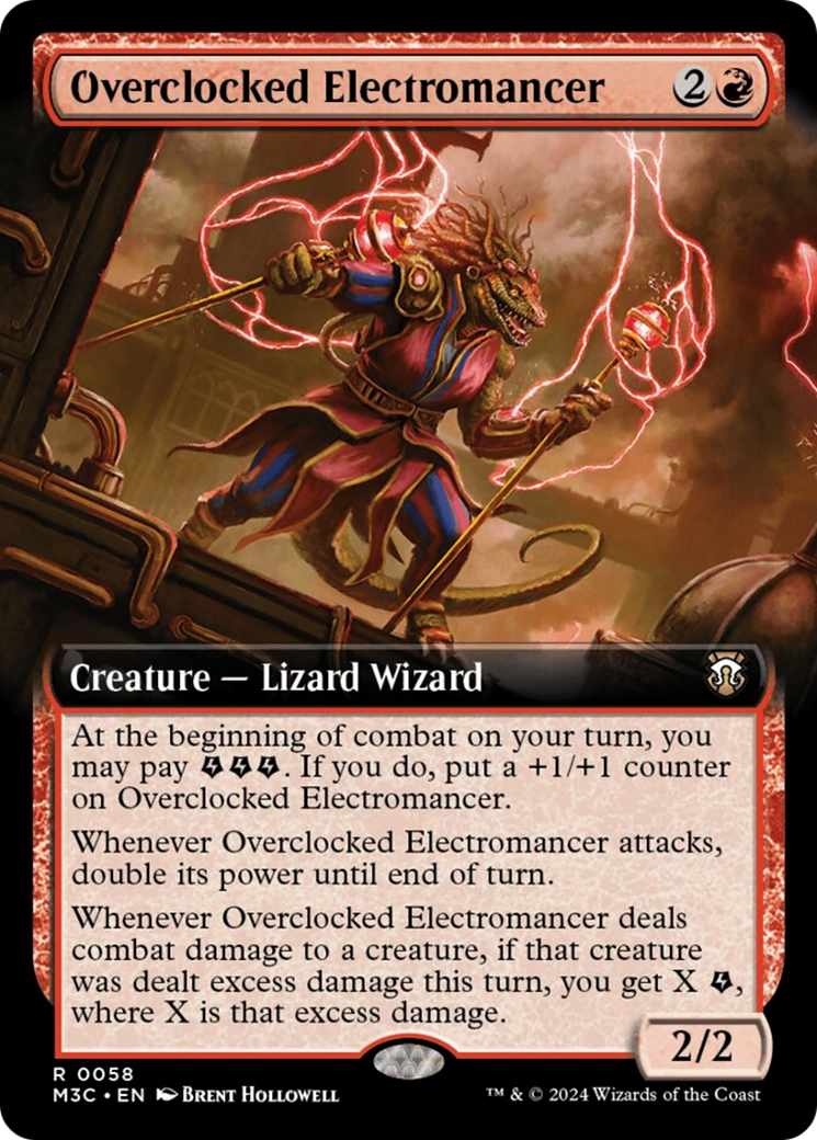 Overclocked Electromancer (Extended Art) (Ripple Foil) [Modern Horizons 3 Commander] | Card Merchant Takapuna