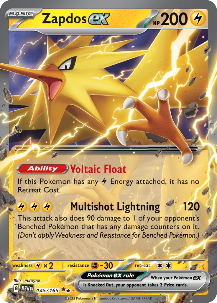 Zapdos ex (145/165) [Scarlet & Violet 151] | Card Merchant Takapuna