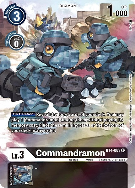 Commandramon [BT4-063] (Alternate Art) [Dimensional Phase] | Card Merchant Takapuna