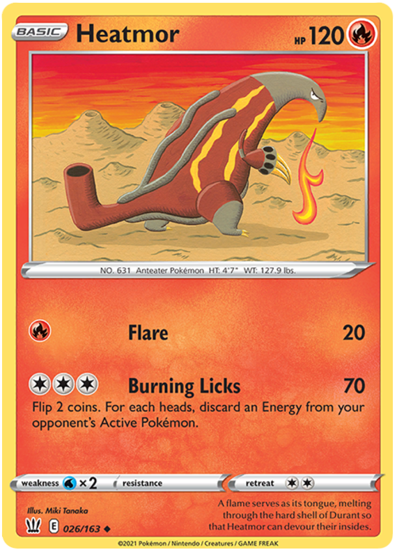 Heatmor (026/163) [Sword & Shield: Battle Styles] | Card Merchant Takapuna
