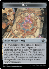 Map // Dinosaur (0001) Double-Sided Token [The Lost Caverns of Ixalan Tokens] | Card Merchant Takapuna