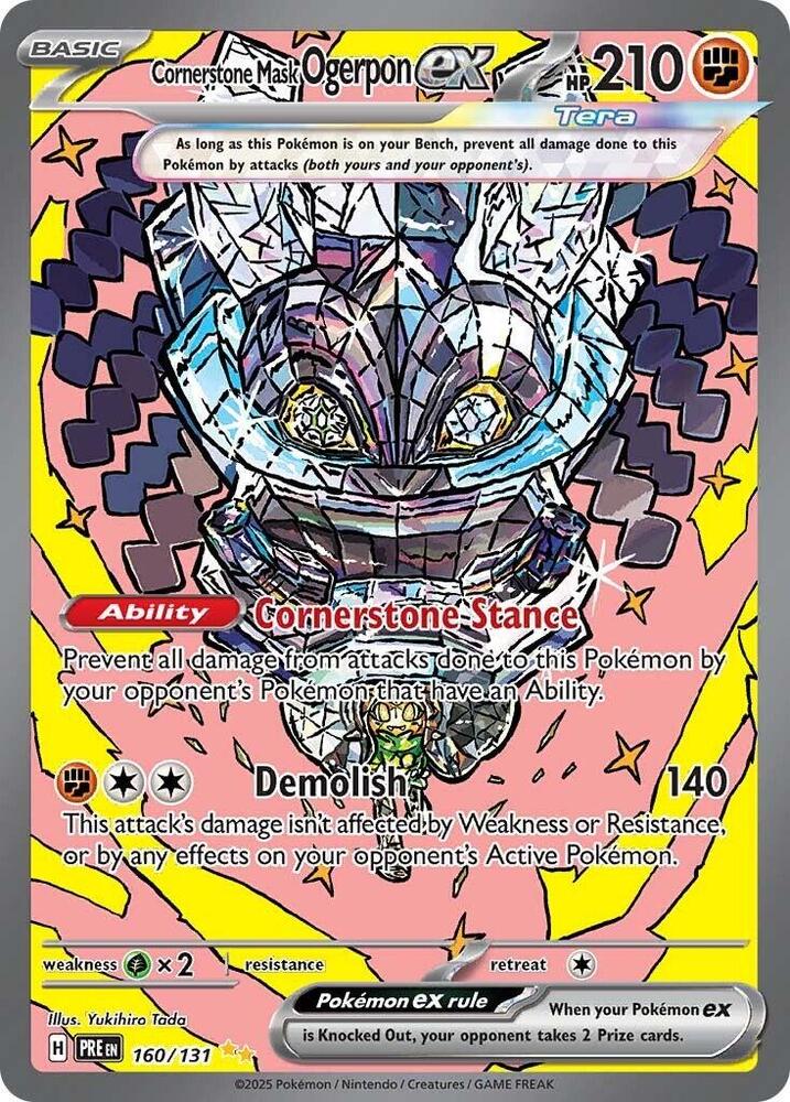 Cornerstone Mask Ogerpon ex (160/131) [Scarlet & Violet: Prismatic Evolutions] | Card Merchant Takapuna