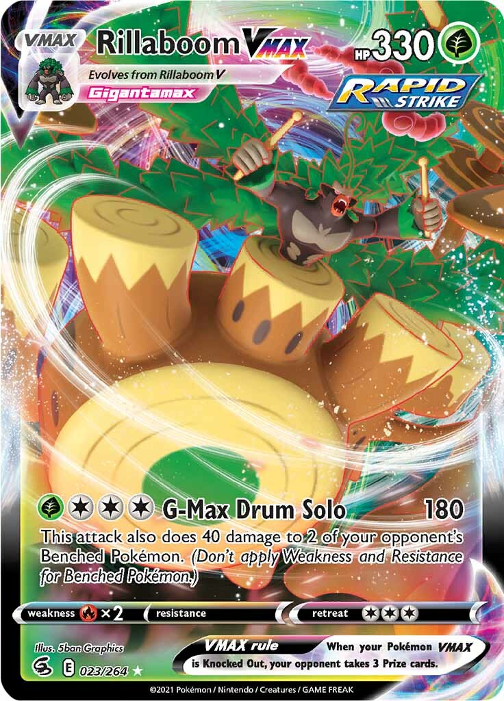 Rillaboom VMAX (023/264) [Sword & Shield: Fusion Strike] | Card Merchant Takapuna