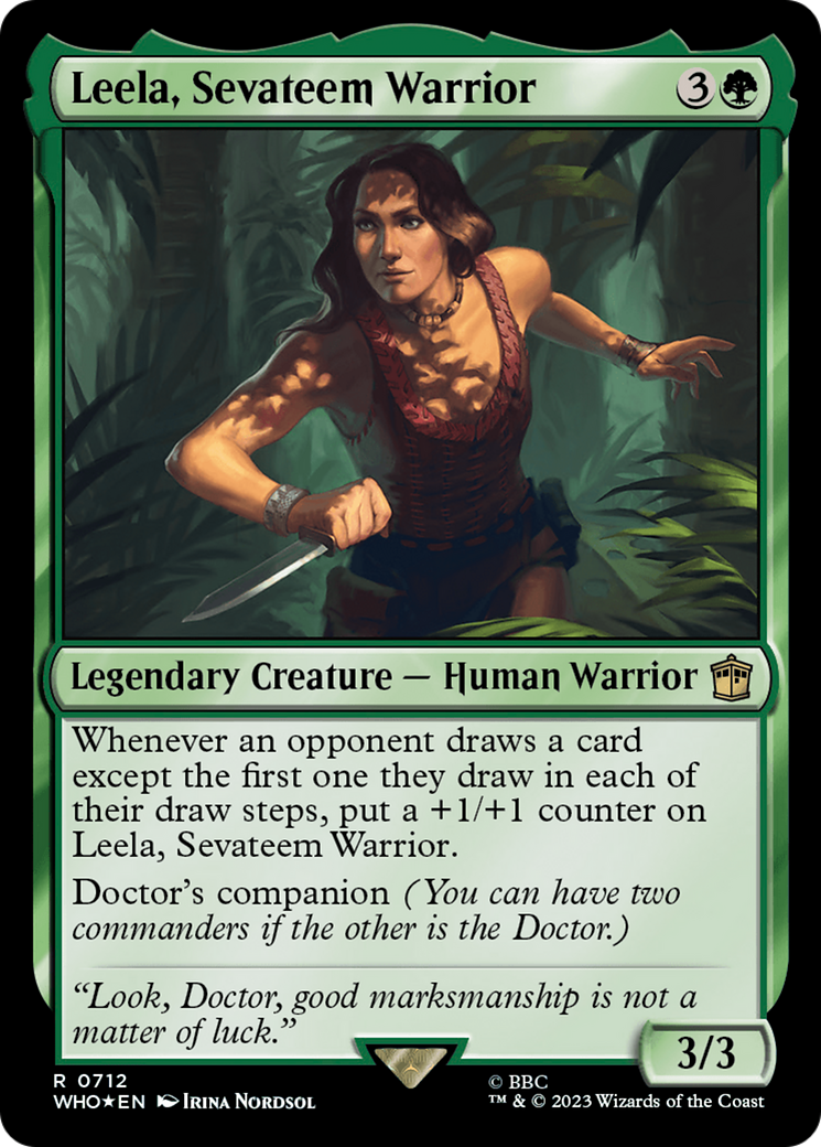 Leela, Sevateem Warrior (Surge Foil) [Doctor Who] | Card Merchant Takapuna