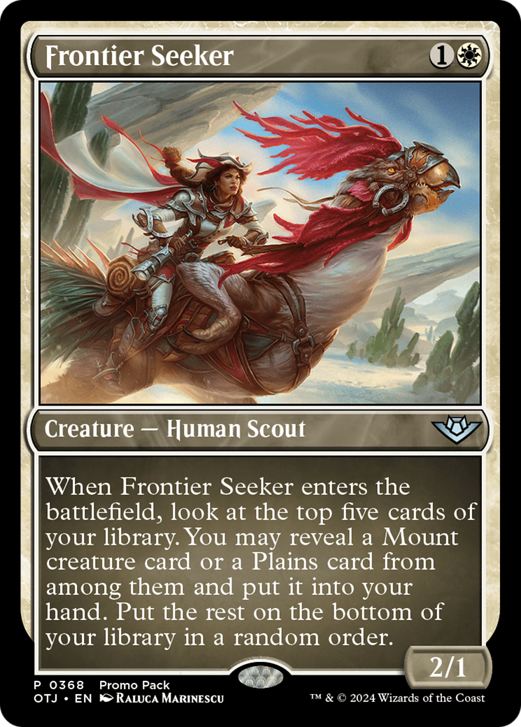 Frontier Seeker (Promo Pack) [Outlaws of Thunder Junction Promos] | Card Merchant Takapuna