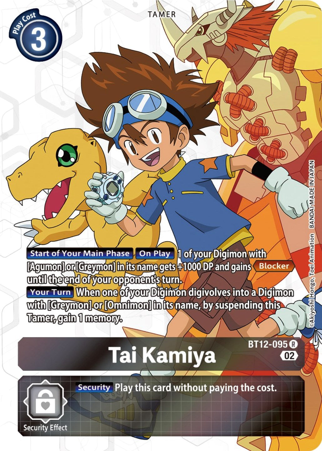 Tai Kamiya [BT12-095] (Alternate Art) [Across Time] | Card Merchant Takapuna