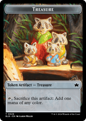 Squirrel // Treasure Double-Sided Token [Bloomburrow Tokens] | Card Merchant Takapuna