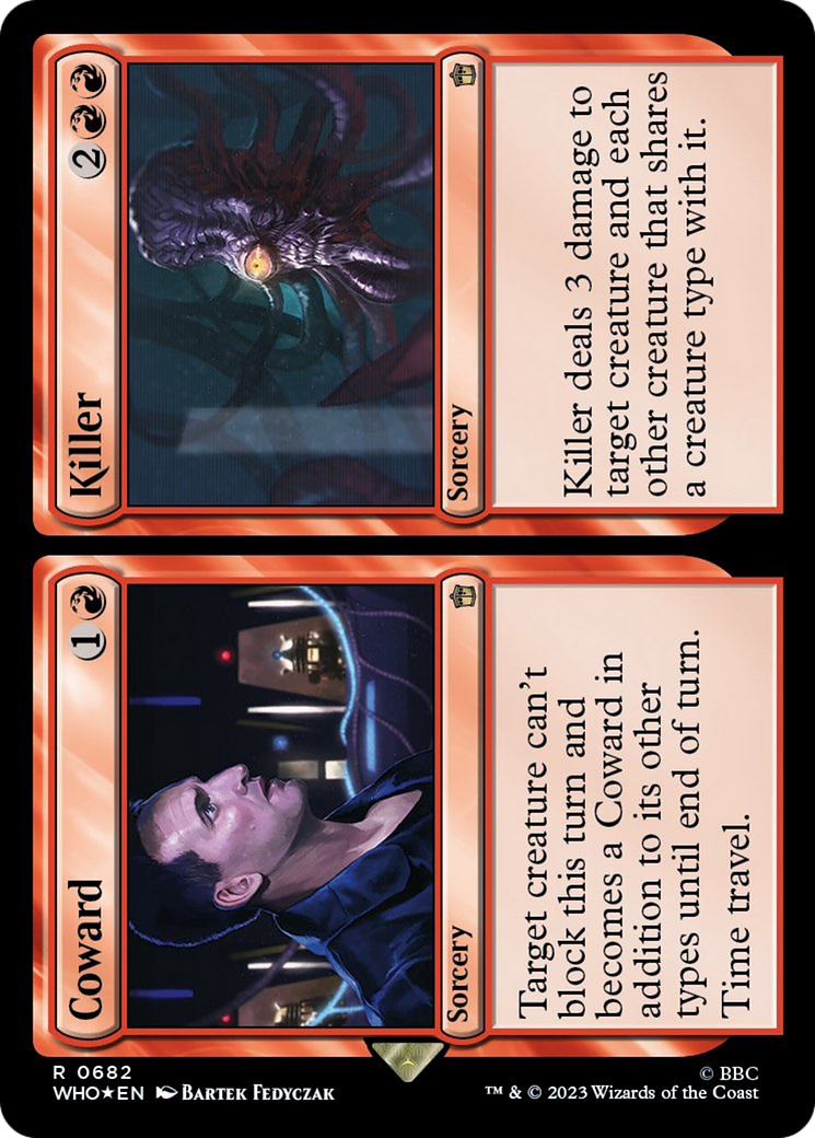 Coward // Killer (Surge Foil) [Doctor Who] | Card Merchant Takapuna