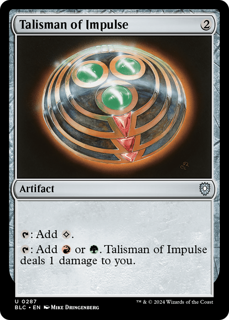 Talisman of Impulse [Bloomburrow Commander] | Card Merchant Takapuna