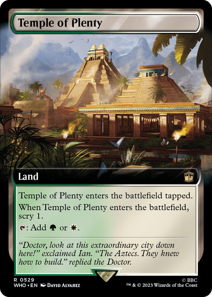 Temple of Plenty (Extended Art) [Doctor Who] | Card Merchant Takapuna